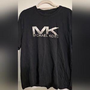 Michaels Black T-Shirt with Silver MK Logo
